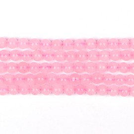 60-65pcs 6mm Rose Quartz Beads - Natural Pink Crystal Beads for Bracelet Making, Smooth Round Stones for Jewellery Making, 1 Strand 15.5