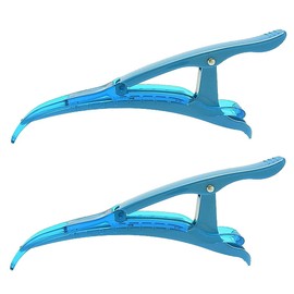 Large Set of 2 Secure Lock Hair Clips, Turquois Blue Dakar