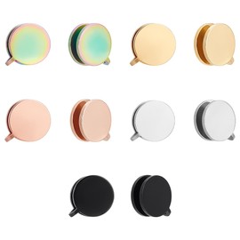 UNICRAFTALE 5 Pairs 5 Colors Pressure Earrings for Keloids Stainless Steel Punk Clip On Earrings Lightweight No Piercing Earring Spiral Compression Earring Birthday Gift for Women