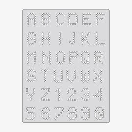 Wraith SprayWorks Dot Font #1 - Reusable Airbrush Stencil Template