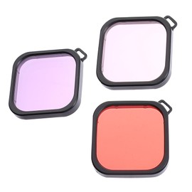 jojofuny 3pcs Underwater Lens Filter for Protective Housing for Scuba Diving and Snorkeling High Color Reproduction for Underwater Photos and Videos