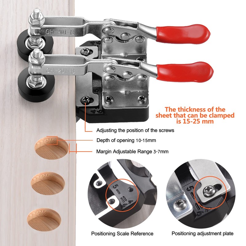Adoles 35mm Concealed Door Hinge Jig， Accurate Locking Cabinet Hinge