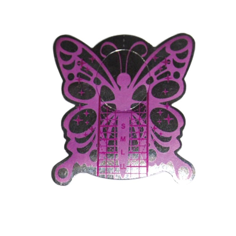 BeautyLeader 100PCS Nail Extension Form Sticker Bufferfly Design Nail Sticker