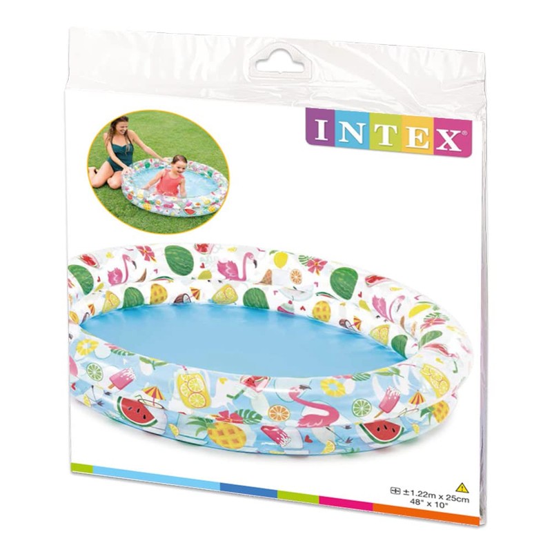 Intex Inflatable Stars Kiddie 2 Ring Circles Swimming Pool (48"