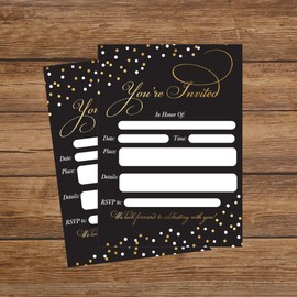 Hadley Designs 50 Fill In Invitations, Black Wedding Invitations, Bridal Shower Invitations, Rehearsal Dinner, Dinner Invite, Baby Shower, Bachelorette Party Invites, Engagement, Sweet 16, Graduation