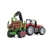Siku 1134 Trattore Massey Ferguson con rimorchio forestale, gru di