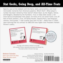 Workman Calendars A Year of Baseball Trivia Page-A-Day? Calendar 2025: Immortal Records, Team History & Hall of Famers