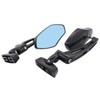 NewYall Pair Black Racing Rear view Mirror Double Adjustment Sport