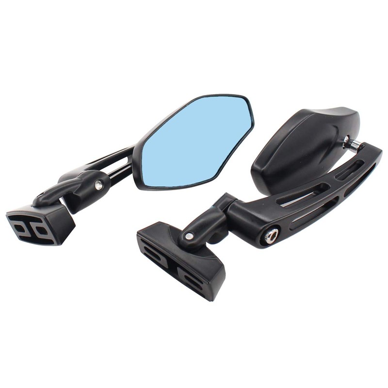 NewYall Pair Black Racing Rear view Mirror Double Adjustment Sport