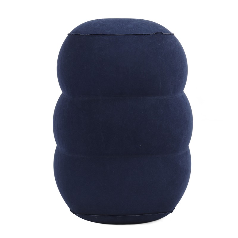 Inflatable Foot Rest Double Valve Blue PVC Flocking Washable Inflatable