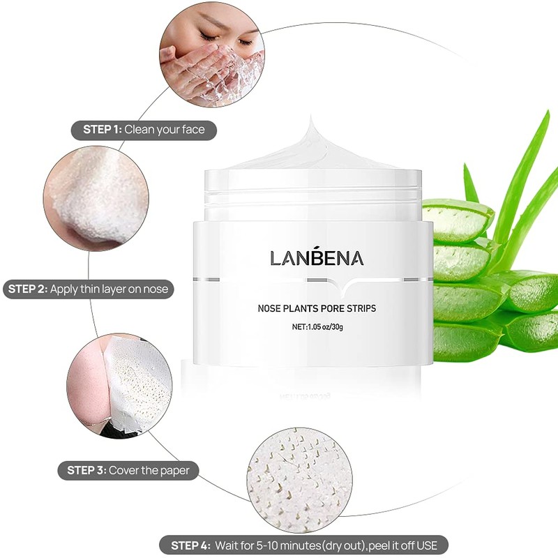 LANBENA Pore Strips, Deep Cleansing for Face, Nose, Black Head