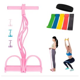Bandas Elásticas, Bandas De Resistencia Para Yogapilates, Gimnasio, Entrenamientos+5 bandas elásticas 1 banda para el sudor