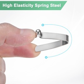 M METERXITY 6-Pack Kayak Paddle Snap 5mmx33mm Single Pin V Shaped Spring Steel Tent Pole Clips Locking Clips for Camping/Kayak Paddle/Tent Pole Push Button Spring Snap Clips