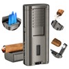 SCARRA Cigar Lighter Built-in Cigar Holder, Cigar Draw Enhancer, One-Touch