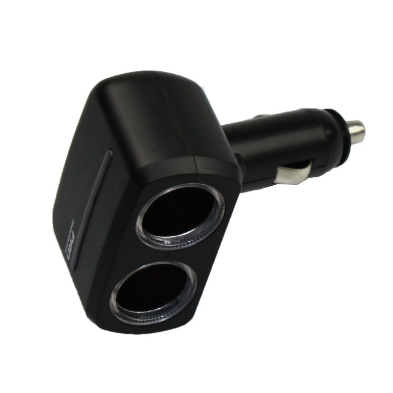 セイワ(SEIWA) 車内用品 シガーソケット増設分配器 イルミソケット2F 2連ソケット マットブラック F194