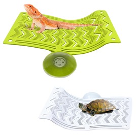 Gxsdj 2PCS Bearded Dragon Hammock,Turtle Basking Platform with Suction Cups,Lizard Lounger,Reptile Hammocks Climbing Accessories for Snakes,Crested Gecko,Frog,Amphibian