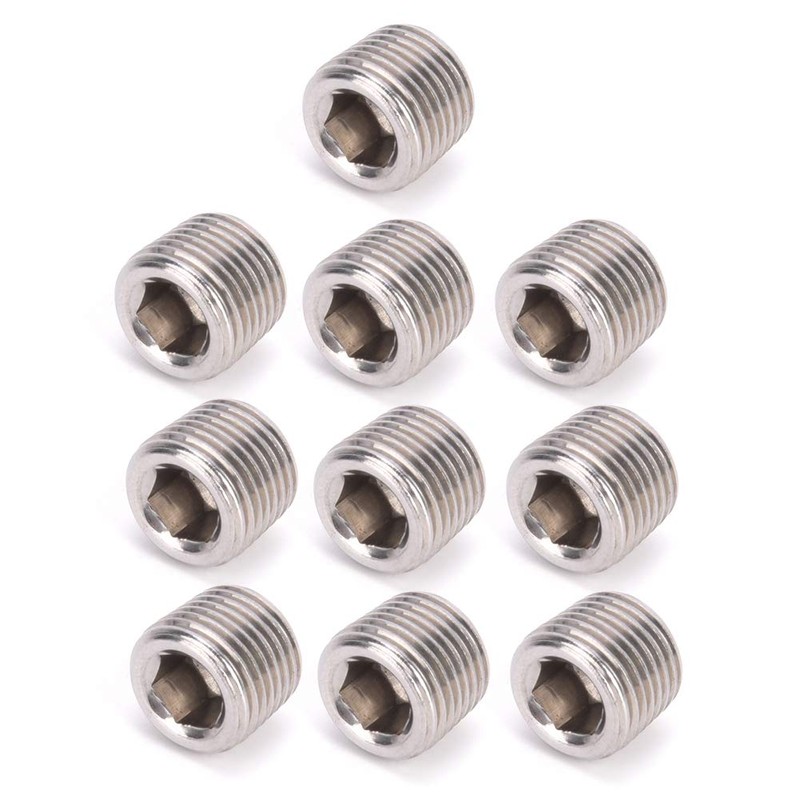 10pcs Male Thread Internal Hex Countersunk Plug Fitting Thread Socket