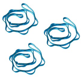 CAPARK 53 Inches Nylon Daisy Chains Rope Climbing Lanyard Straps Looped Strong Slings 23 kN Aerial Yoga Webbing