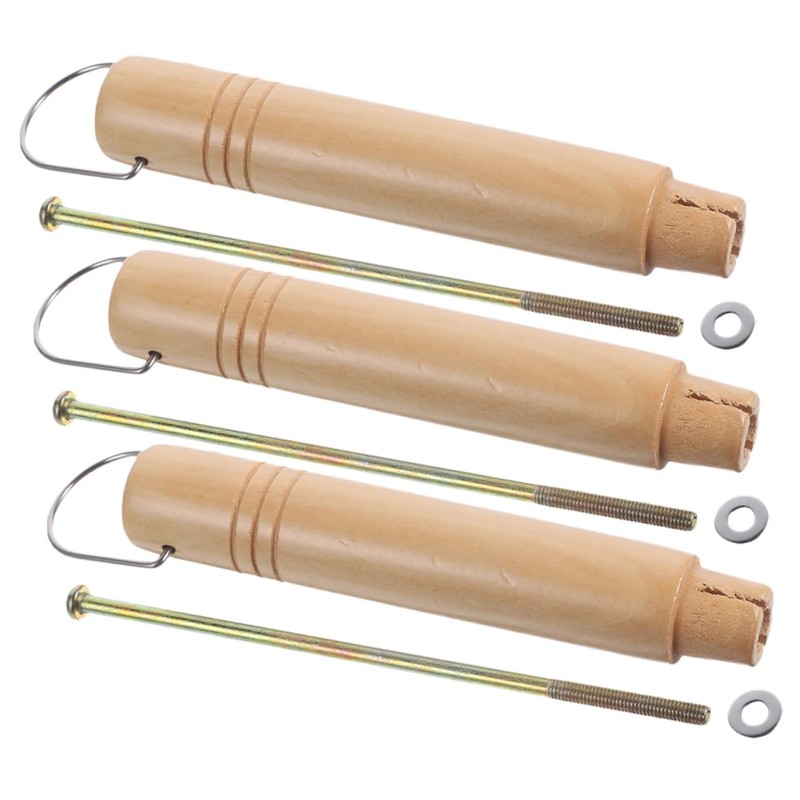 LABRIMP 3sets Wooden Replacement Handles for Pots Scald Heat Insulated
