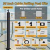 36" Black Cable Railing Kit - 4FT Adjustable Length, 2Pack