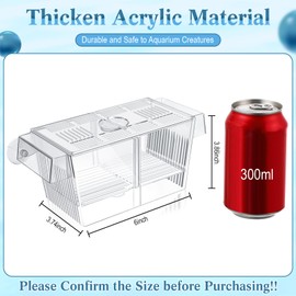 Wenqik Fish Breeder Box for Aquarium Fish Acclimation Box Breeder Box Fish Baby Fish Separator Fish Breeding Box Hatchery Incubator Isolation Box for Fish Shrimp Betta Guppy Cicilids Eggs(Medium)