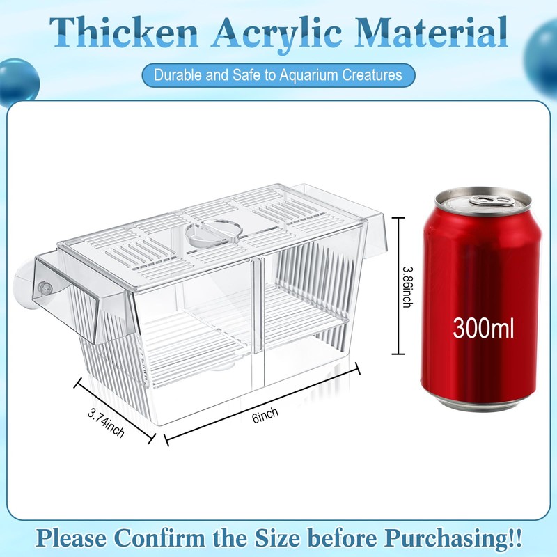 Wenqik Fish Breeder Box for Aquarium Fish Acclimation Box Breeder