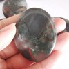 Lovionus89 Black Obsidian and Africa Bloodstone Thumb Worry Stone, Stress