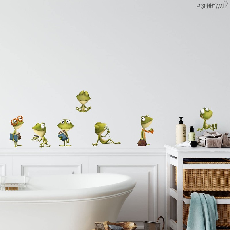 Sunnywall Funny Frogs Wall Sticker Wall Sticker Wall Picture Baby