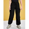 Haloumoning Boys Baggy Cargo Pants Casual Loose Fit Parachute Pant