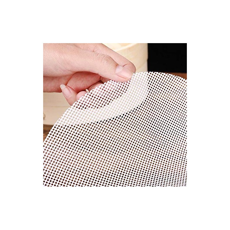 Aeyistry 4 Pieces Round Silicone Reusable Steamer Mat Mesh Sheet