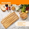 BambooMN Rectangular Bamboo Serving Tray - Tiger Stripe - 11