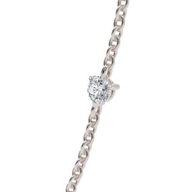 Ethos Jewelry Elegant 14 Carat 585 Real Gold Diamond Choker Necklace - Minimalist Delicate Choker with Double-Sided 0.025 Carat Diamond Pendant, Perfect for Women, 585 real gold