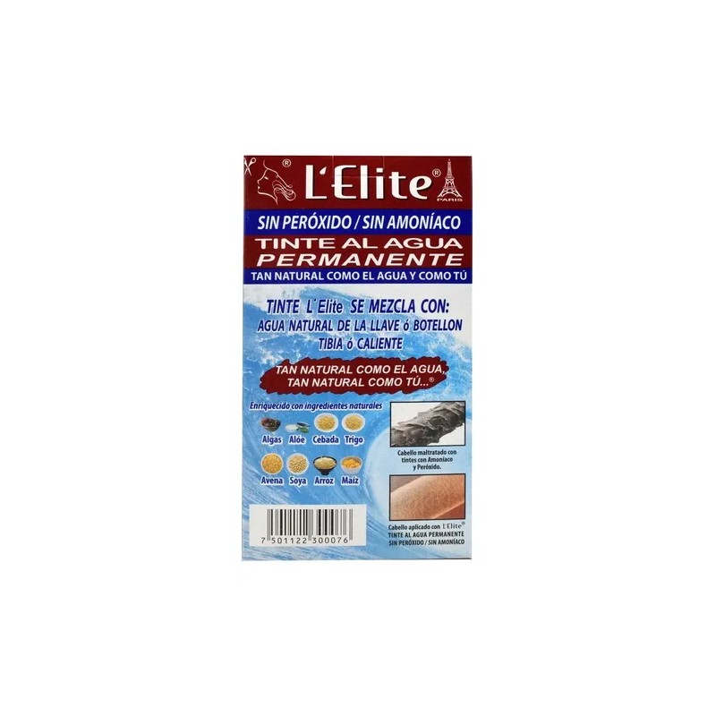 Tinte Permanente L'elite Negro Sin Amoníaco 10g Con Cobertura