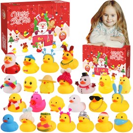 Rubber Ducks Advent Calendar 2024 Christmas Advent Calendar 24 Rubber Duck Toy Advent Calendar 2024 Upgraded Cute Bath Rubber Ducks Countdown Advent Calendar Ornaments for Kids Christmas Party Gifts