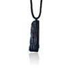 EYVRPAU Black Tourmaline Raw Stone Pendant Gemstone Pendant Cotton Band