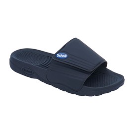 Scholl Men's Nautilus Slide Sandal, Navy Blu