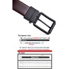 Beltox Men's Genuine Leather Reversible Belt 1.25" Rotate Black Buckle