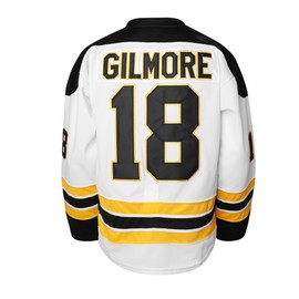 Happy Gilmore 18 Hockey Jersey Adam Sandler 1996 Hip Hop Clothing Stitched Men's Hockey Shirt S-XXXL (3X-Large,18-White)