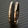 Magnificent 8mm Rose Gold Tungsten Carbide Band Ring with Notched