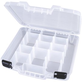 ArtBin 6961AB Quick View Deep Base Carrying Case with Removable Dividers, Portable Art & Craft Storage Box, 15", Clear
