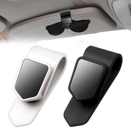 2 PCS Sunglasses Holder for Car Visor Car Sunglasses Holder Car Glasses Holder Glasses Holder for Car Sunglass Holder for Car Suitable for Car Sun Visors and Glasses of Different Sizes (Black)