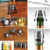 Pack of 3 champagne stoppers, stainless steel, vacuum cap, no
