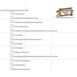 Whelping Kit The Best Value Disposable Kit for Breeders 10 Clamps Aspirator Thermometer