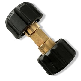 M&M Smartek Pressure Washer Adapter M22 x 1.5 Female to M22 x 1.5 Female Long – Material: Brass with Plastic Protection for Better Grip – Universal Compatibility