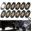 White Rock Lights,12 Pods Winunite 6000K Pure White LED Rock