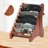 Knife Block, Natural Walnut Wood Fixed Blade Knife Collection Display
