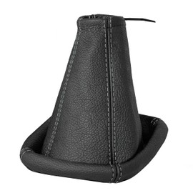 L & P Car Design L&P A0006-3 Gear Stick Gaiter 100% Genuine Leather Black Stitching Grey Replacement Part for Zafira A