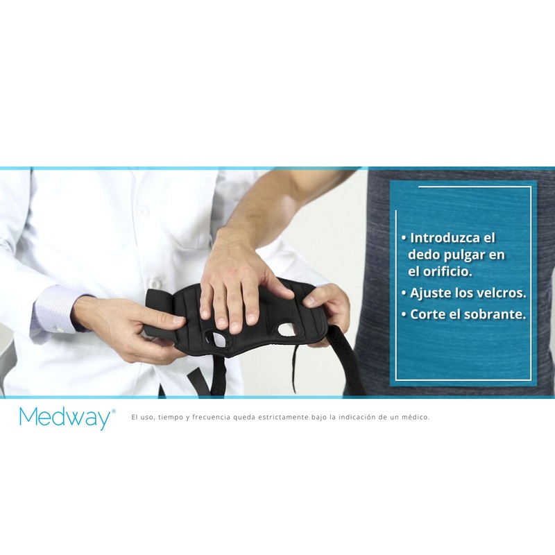 MEDWAY | Férula para muñeca Ambidiestra Color Negro