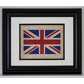 Union Jack Flag on Burlap