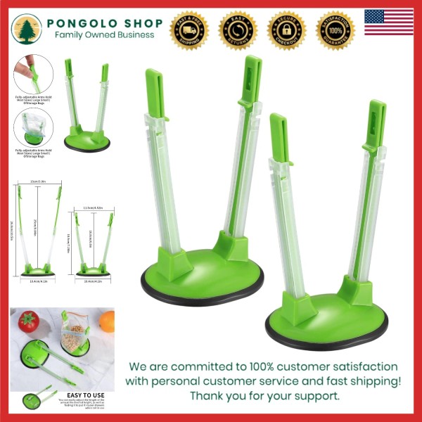 Unbranded Food Storage Bag Holder Stand Reusable Plastic Adjustable Kitchen
